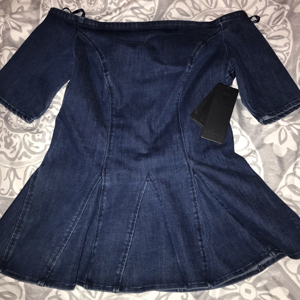 Off the shoulder denim top